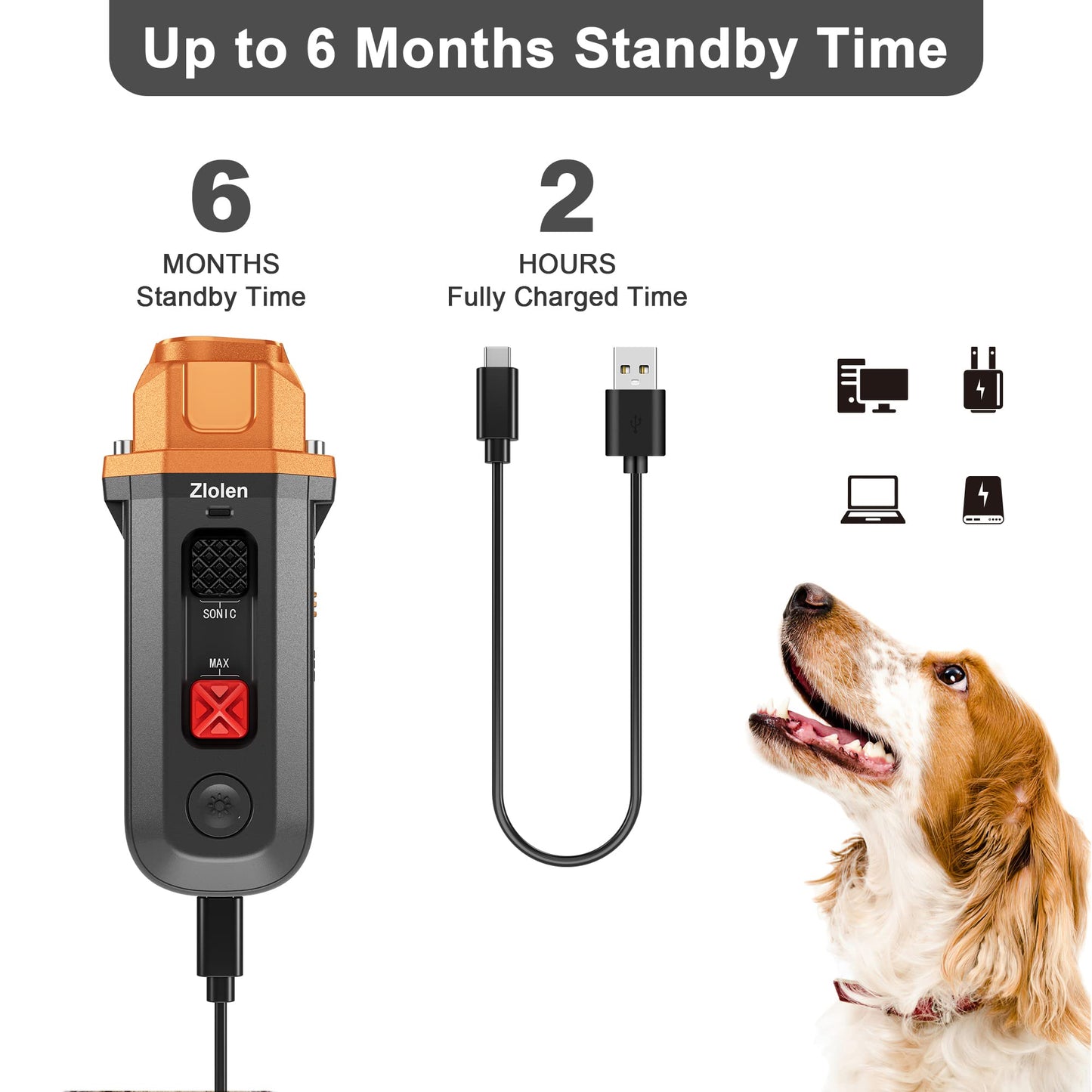 Beasty Lux Zlolen Dog Bark Deterrent Device Anti Barking Device Enhanced Dog Barking Device Training Aids with LED Light Dog Barking Silencer for Dogs Indoor & Outdoor