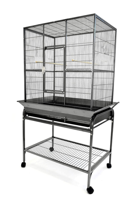 Beasty Lux petsfella Petsfella 32-inch Wrought Iron Flight Cage with Rolling Stand (32x21")